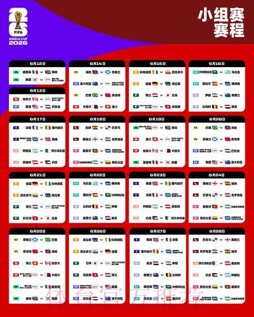 2026世界杯赛程实时更新比赛时间表怎么查